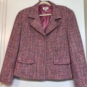 Talbots Pink Tweed Blazer